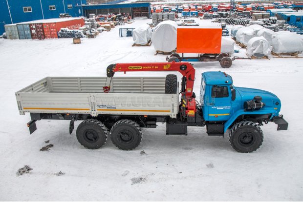 Бортовой с КМУ ИТ-80 (тросовый) УСТ 5453 Урал 4320-1951-60