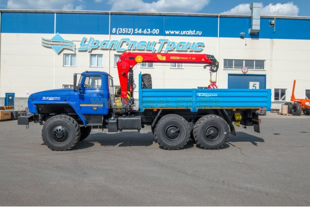 Бортовой автомобиль с КМУ ИТ-120 (тросовый) УСТ 5453 Урал 5557-72Е5