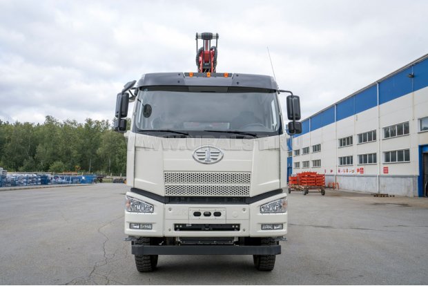 Лесовоз с КМУ ВМ10-74 (VM10L74) FAW CA3250 6х6 КБ 4800