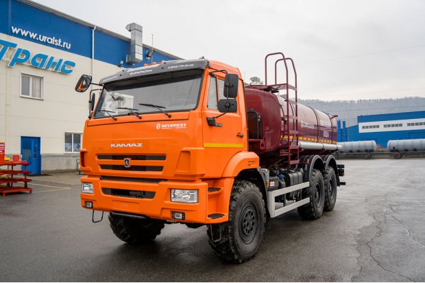 Автоцистерна для воды АЦПТ-10НО УСТ 5453 Камаз 43118 насос, обогрев