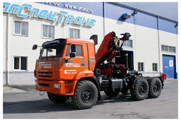 Седельный тягач с КМУ PK-15500А УСТ 5453 Камаз 43118-RR (CUMMINS)