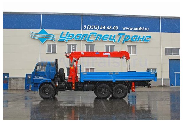 Бортовой с КМУ KS-2056 (тросовый) УСТ 5453 Камаз 43118 сп.м