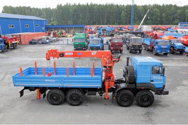 Бортовой с КМУ Kanglim KS-1256G-II (тросовый) УСТ 5453 Урал 532362-1151-70
