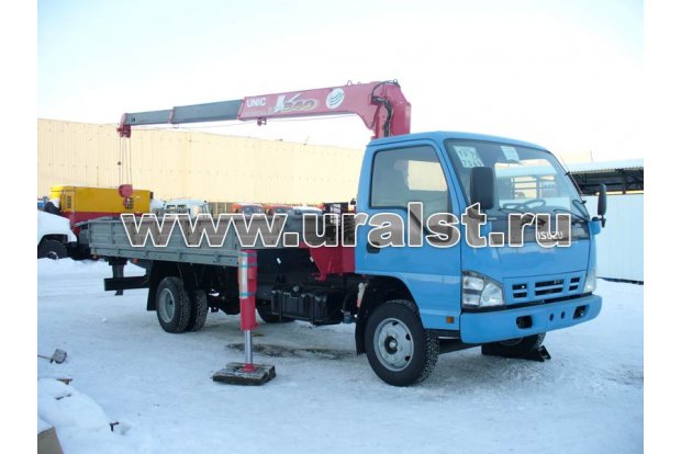 Бортовой с КМУ UNic UR-V343 Isuzu NQR 75R