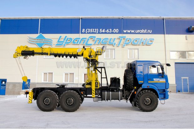 БКМ с КМУ Soosan SCS 876 с буром УСТ 5453 Камаз 43118
