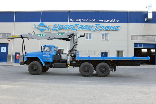 АТЭ-6 (автомобиль-площадка) с КМУ ИФ-300С УСТ 5453 Урал 4320-1951-72