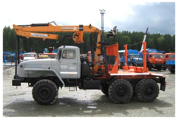 Лесовоз с ГМ СФ-65С Урал 55571