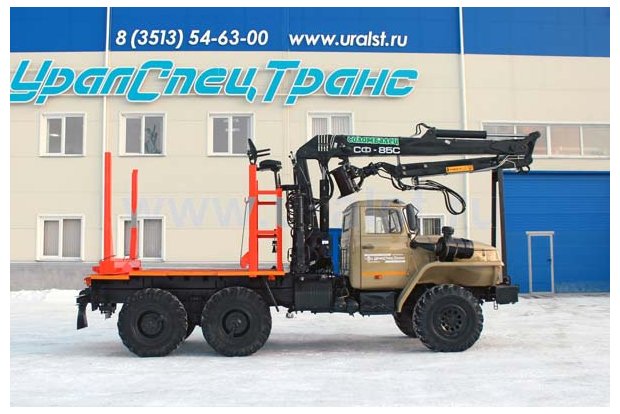 Лесовоз с КМУ с СФ-85С Урал 55571