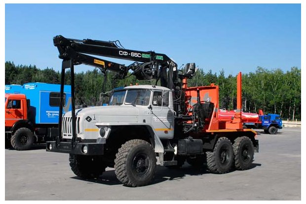 Лесовоз с ГМ СФ-65С Урал 5557-60T5