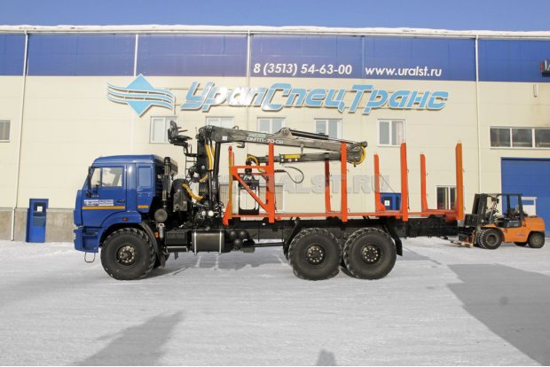 Сортиментовоз с манипулятором ОМТЛ-70-02 Камаз 43118-50