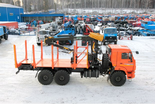 Сортиментовоз с ОМТЛ-97 Камаз 43118-50 ГМ за кабиной