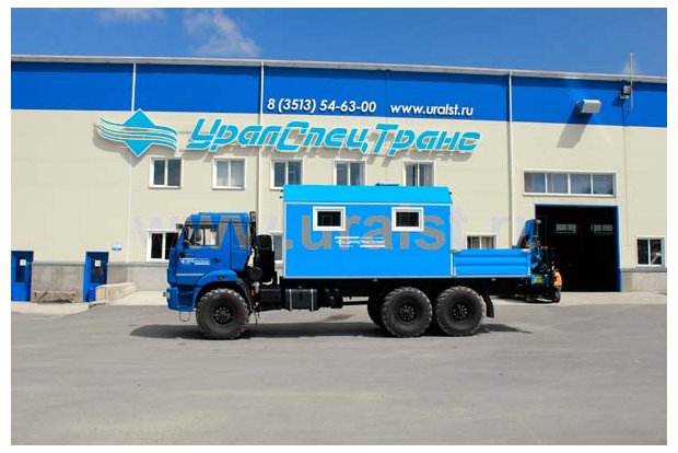 Фургон Камаз ТБМ с краном манипулятором
