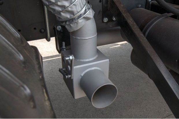 Обогрев емкости отработавшими газами