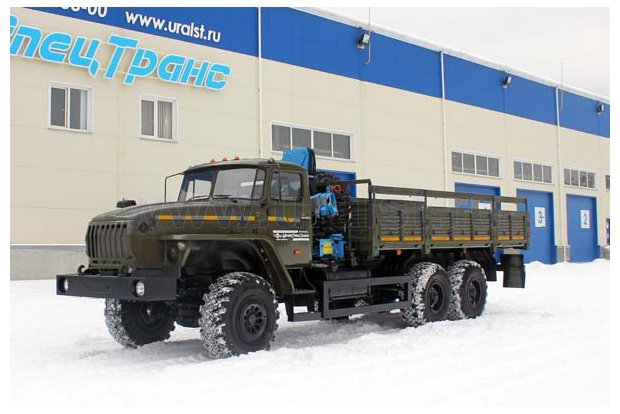 Бортовой Урал с краном-манипулятором ИМ-55