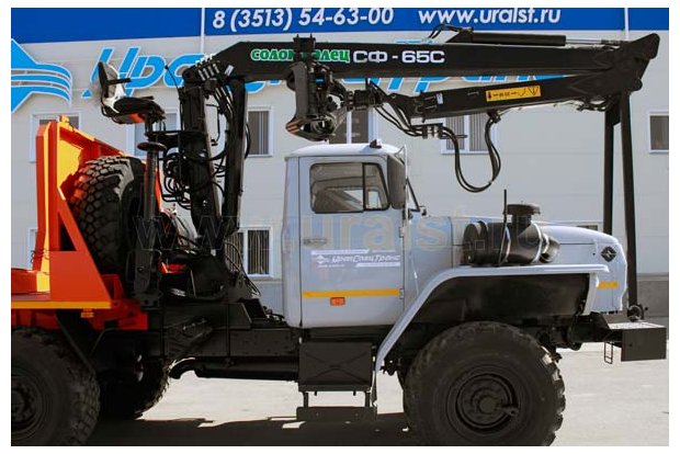 Лесовоз с ГМ СФ-65С Урал 5557-60T5