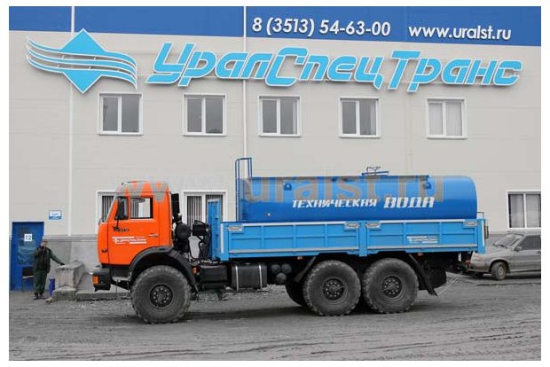 Бортовой контейнеровоз УСТ 54531J Камаз 43118 с АЦ