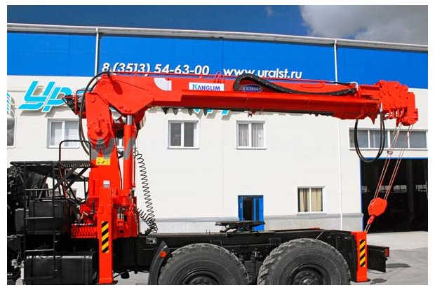 Кран манипулятор Kanglim KS-2056H с буровой навеской