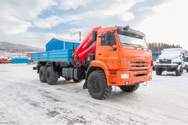 Автомобиль бортовой с КМУ ИМ-150N УСТ 5453 Камаз 43118-50