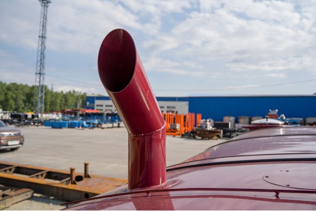 Обогрев емкости отработавшими газами