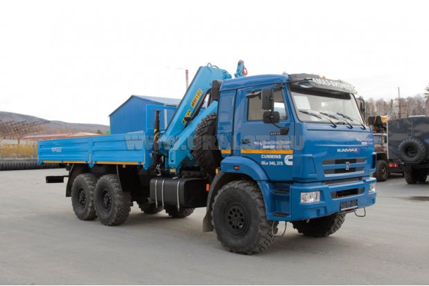 Автомобиль бортовой Камаз 43118 (Cummins) с краном-манипулятором ИМ-180