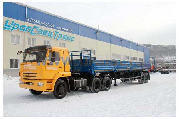 Седельный тягач Камаз 65116-6010-78 и полуприцеп бортовой 9083