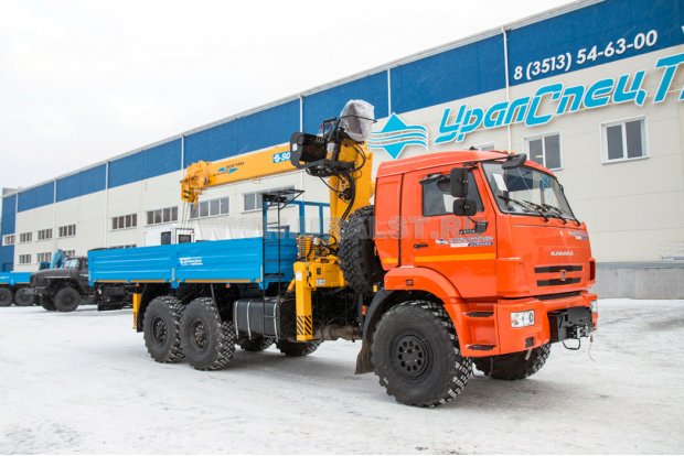 Бортовой с КМУ Soosan SCS746 УСТ 5453 Камаз 43118