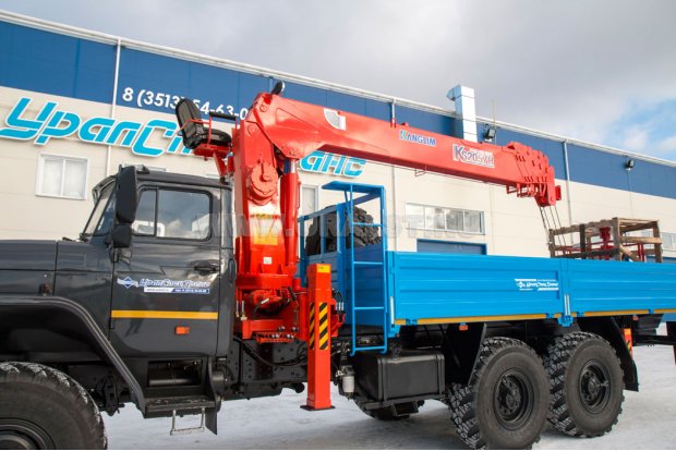 Бортовой с КМУ Kanglim KS 2057 (тросовый) УСТ 5453 Урал 4320-1951-60