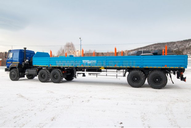 Полуприцеп бортовой ППБ 18Б-21-12К УСТ 9465 под тягач с КМУ