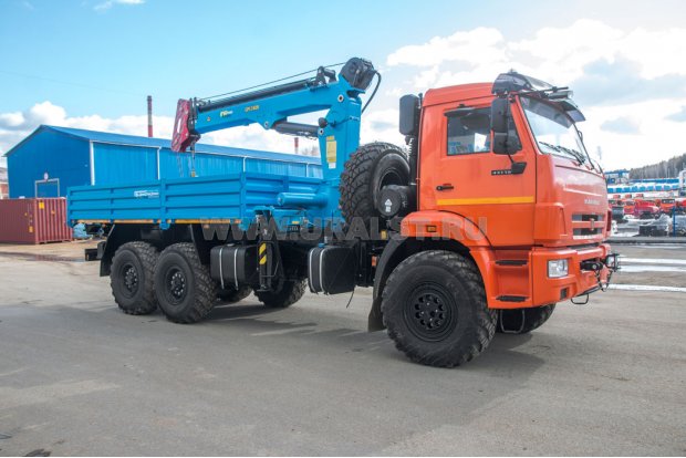 Бортовой автомобиль с КМУ ИМ-240А УСТ 54531J  Камаз 43118-3049-50