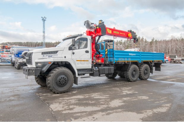 Автомобиль бортовой с КМУ ИТ-180 (тросовый) УСТ 5452У Урал NEXT 4320-72Е5