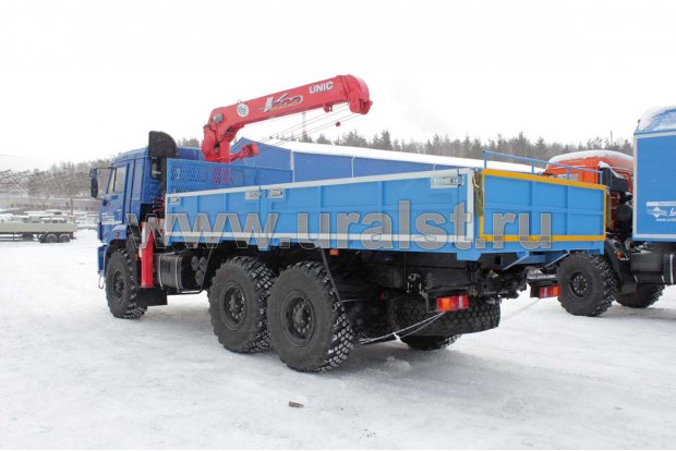 Бортовой с КМУ UNIC UR-V503 (тросовый) УСТ 5453 Камаз 43118