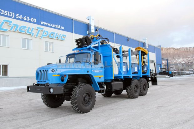 Сортиментовозный автомобиль Урал 4320-60М с ГМ ОМТЛ-97 УСТ-5453