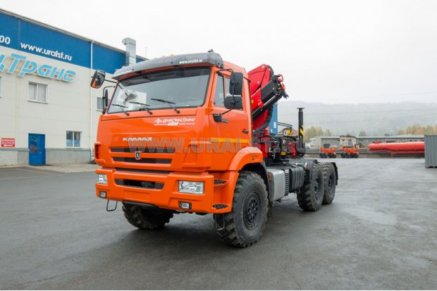 Седельный тягач с КМУ ИМ-150N УСТ 5453 Камаз 43118