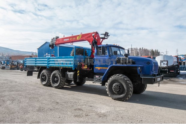 Автомобиль бортовой с КМУ ИТ-150 (тросовый) УСТ 5453 Урал 4320-1912-40