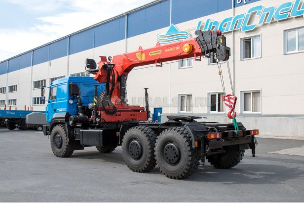 Седельный тягач с КМУ ИТ-180 (тросовый) УСТ 5453 Урал 63701К-1951