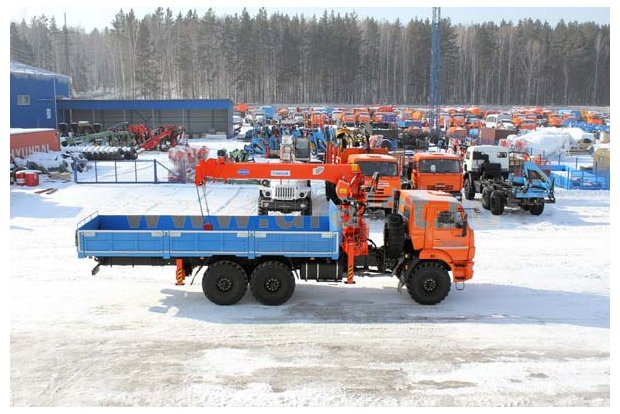 Бортовой с КМУ KS-1256G-II УСТ 5453 Камаз 43118, борт 7м