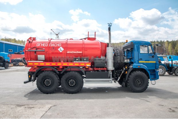 Автоцистерна вакуумная для нефтепродуктов АКНС-10-ОД ВК6М УСТ 5453 Камаз 43118-50, доработка под ДОПОГ