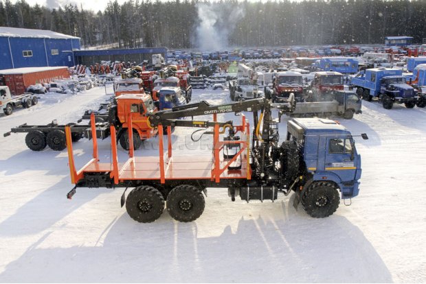 Сортиментовоз с ГМ ОМТЛ-70-02