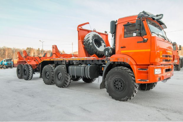 Прицеп-роспуск трубоплетевозный в составе автопоезда с ТПВ Камаз 43118-50