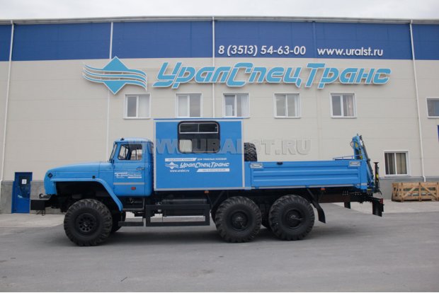 Фургон Урал ГПА с краном манипулятором ИМ-20