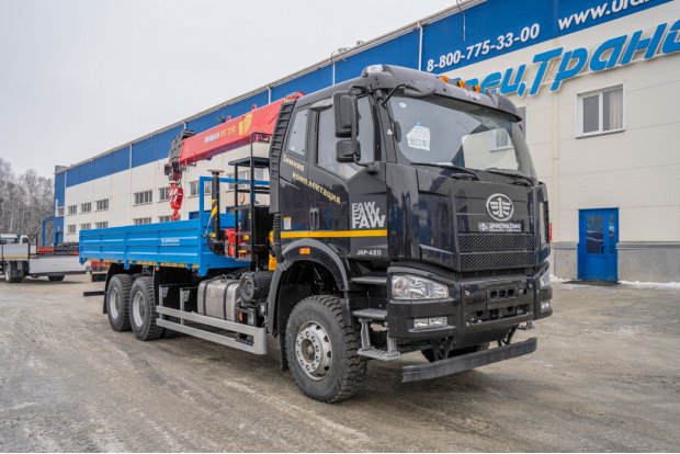 Автомобиль бортовой автомобиль с КМУ ИТ-150 УСТ 5453 FAW 3250 (6Х4), КБ 4800 