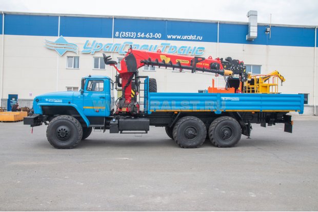Бортовой с КМУ ИТ-200 (тросовый, люлька) УСТ 5453 Урал 4320-1951-60