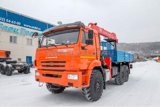 Бортовой автомобиль с КМУ KS-1256G-II УСТ 54531 Камаз 43118-50 сп.м 