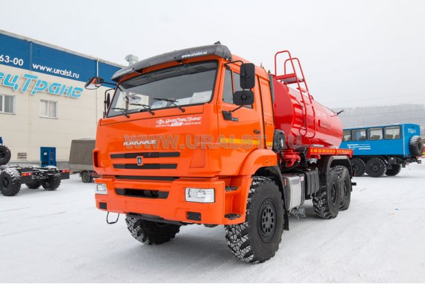 Автоцистерна вакуумная МВ-10Т КО УСТ 5453 Камаз 43118-50, термос, карданно-ременный привод сп.м.