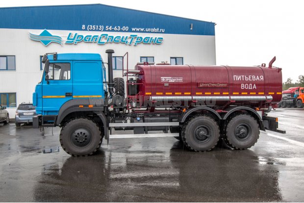Автоцистерна для воды АЦПТ-10НО УСТ 5453 Урал 5557-4551-82 насос, обогрев, сп. м.