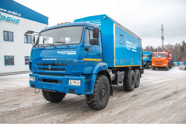 Автофургон ПАРМ с КМУ ИМ-95 УСТ 5453 Камаз 43118-50
