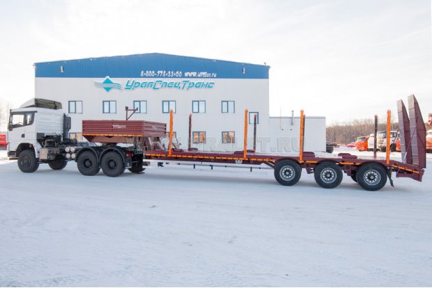 Полуприцеп-тяжеловоз 38-31-11КУ + Тягач SHACMAN 
