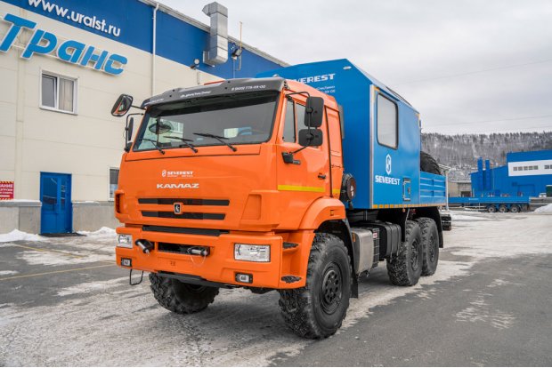 Автофургон АРОК с КМУ ИМ-25 Камаз 43118 