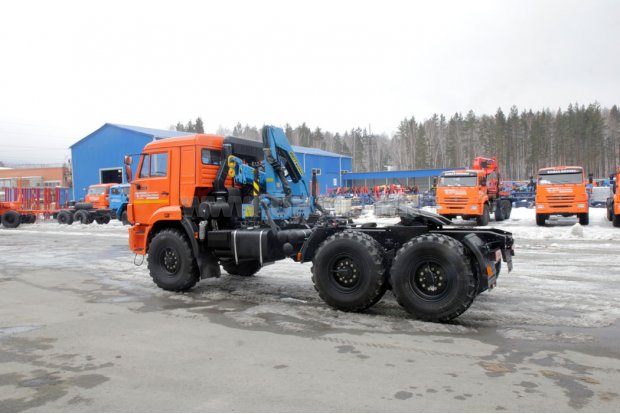 Седельный тягач с КМУ ИМ-77 УСТ 5453 Камаз 43118