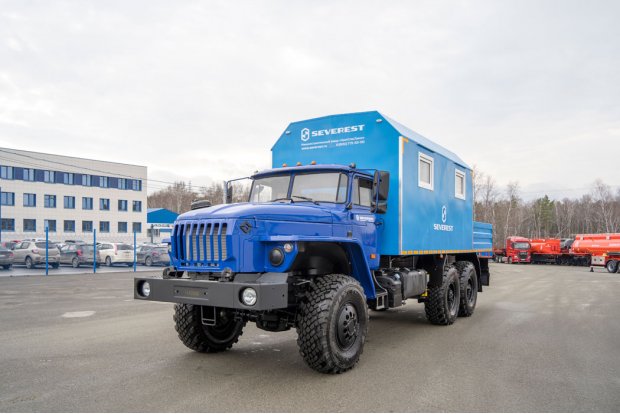 Автофургон ТБМ с КМУ ИМ-55Урал 4320